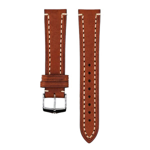 Hirsch Liberty Artisan L brown calf leather watch strap 20 mm 10900270-2-20