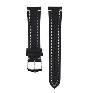 Hirsch Liberty Artisan XL black calf leather watch strap 22 mm 10920250-2-22