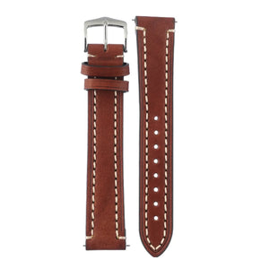 Hirsch Liberty Artisan XL brown calf leather watch strap 22 mm 10920210-2-22
