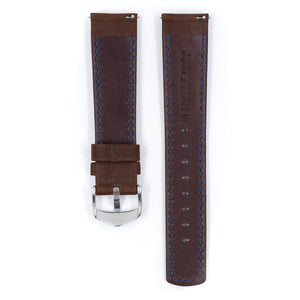 Hirsch Mariner L brown calf leather watch strap 20 mm 14502110-2-20