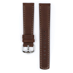 Hirsch Mariner L brown calf leather watch strap 20 mm 14502110-2-20