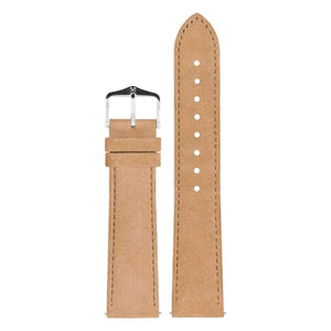 Hirsch Osiris Nubuk beige calf leather watch strap, 18 mm, 03433090-2-18