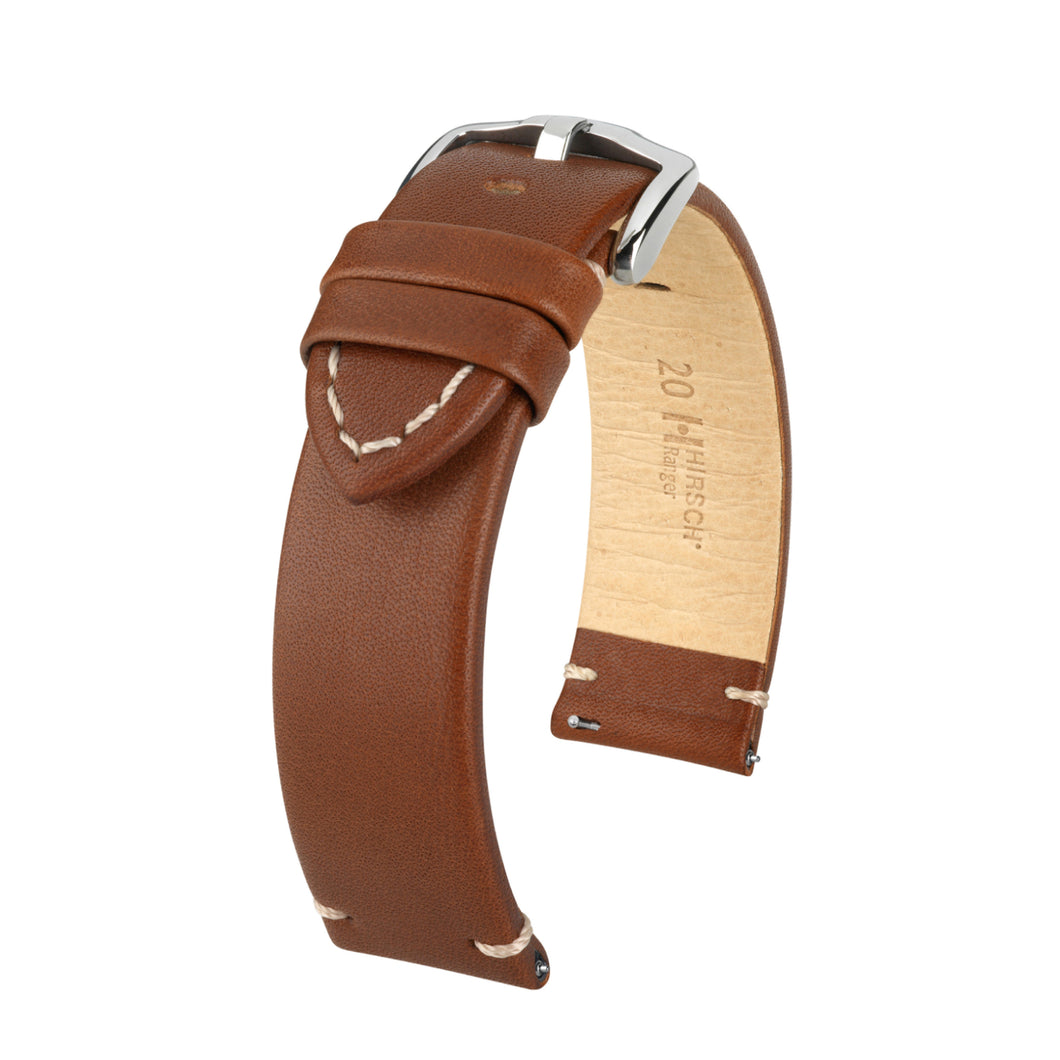 Hirsch Ranger 05402070-2-18 genuine Calf leather watch strap 18 mm