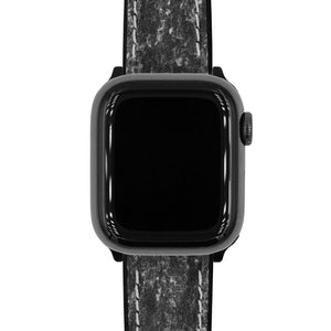 Hirsch Stone L dark grey leather watch strap, 21 mm, 0925044050-5-21
