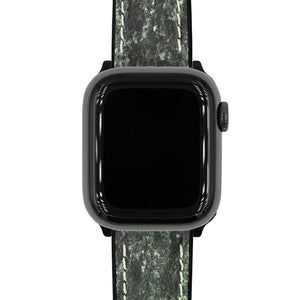Hirsch Stone L green leather watch strap, 19 mm, 0925044040-5-19