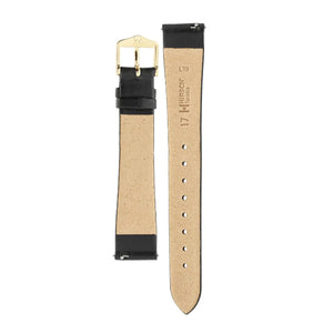 Hirsch Toronto L black calf leather strap for watch 19 mm 03702050-1-19