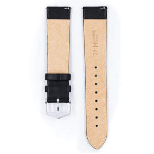 Hirsch Toronto L black calf leather watch strap, 18 mm, 03702250-1-18