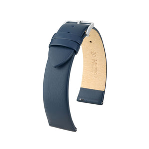 Hirsch Toronto M blue calf leather watch strap, 20 mm, 03702080-1-20