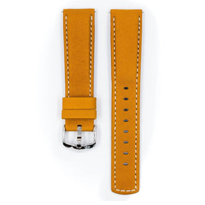 Hirsch Mariner L gold brown calf leather watch strap 18 mm 14502170-2-18