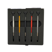 Load image into Gallery viewer, Horotec MSA 01.020-A set of 5 screwdrivers with ball bearings 0.60 to 1.40 mm for watchmakers
