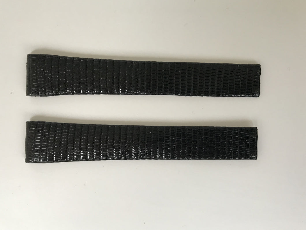 New Chopard black leather strap for lady watches 15mm