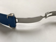 Load image into Gallery viewer, Cartier blue leather strap with clasp 18mm
