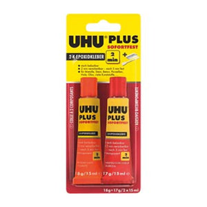 Instant resistant UHU 2-component adhesive plus, super fast and crystal clear 2K, 35 g