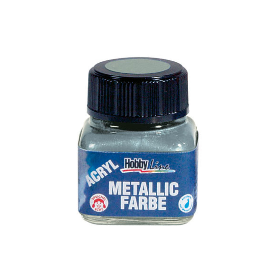 Lacquer for clock hands, silver metallic acrylic paint 20 ml