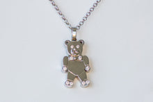 Load image into Gallery viewer, Charme Teddy Bear Pendant 14k White Gold with necklace jewelry for ladies
