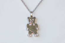Load image into Gallery viewer, Charme Teddy Bear Pendant 14k White Gold with necklace jewelry for ladies
