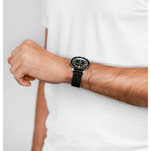 Milanaise black bracelet for smart and classic watches, 22mm, 30161450-5-22