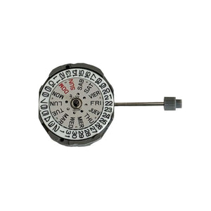 Miyota 1L02 6 3 4 x 8 quartz movement with date and day indications on 3 o'clock position