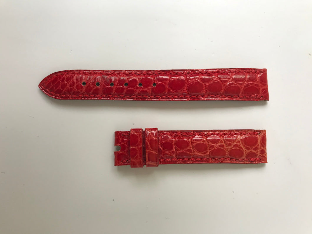 New Blvgari red leather strap for lady watches 14mm
