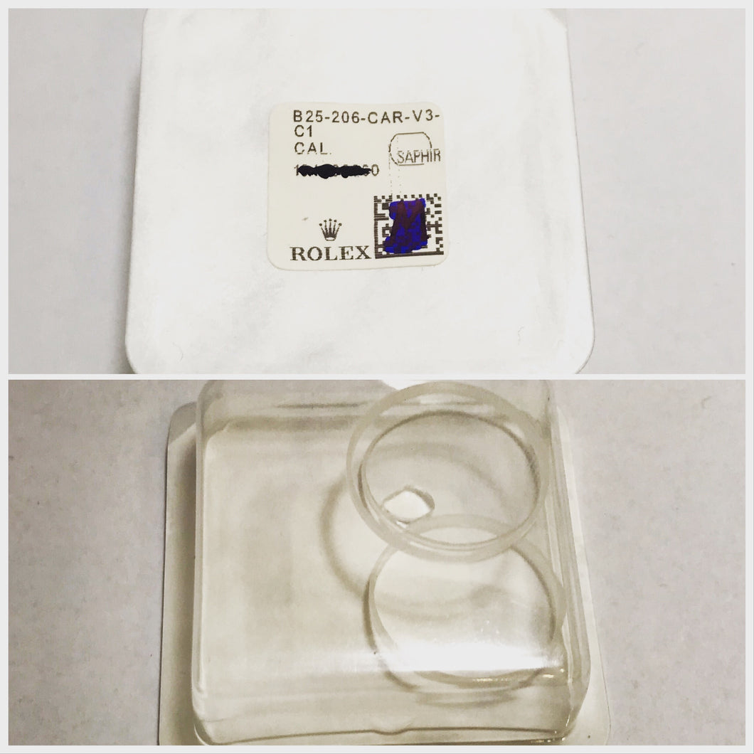 New Rolex 25-206-CAR-V3 Sapphire crystal glass 169622, 169628, 169623