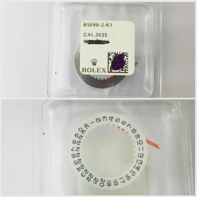 New Rolex 3035 5099-2 white date disc indicator part