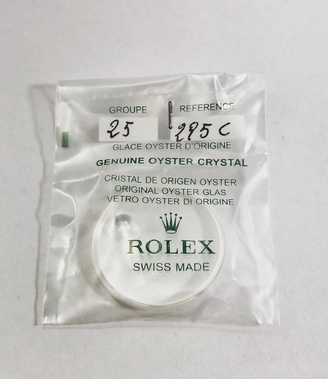 New Rolex Sapphire Crystal glass old production 25-295C2 16800, 16700, 16710