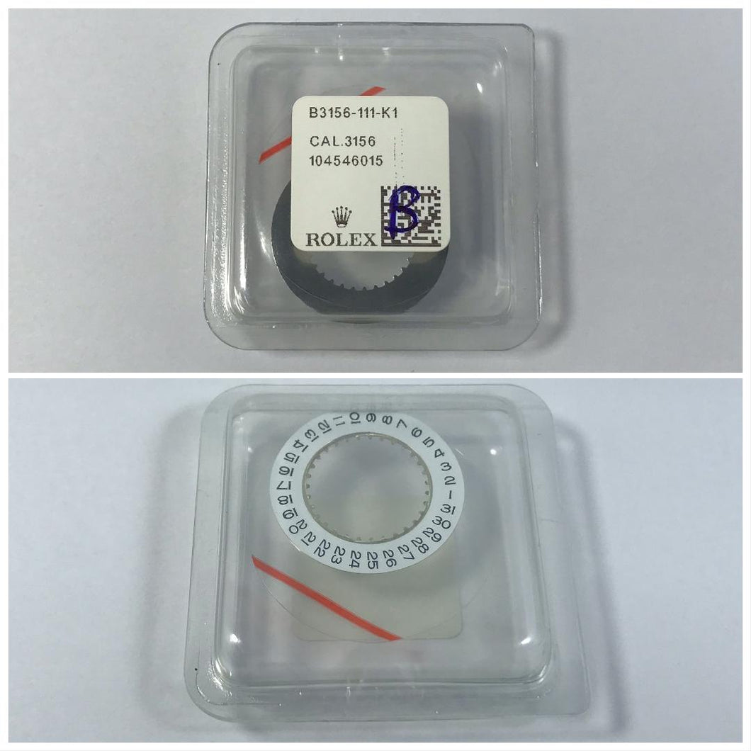 New Rolex date white disc 3136, 3156, 3187 B3156-111-K1
