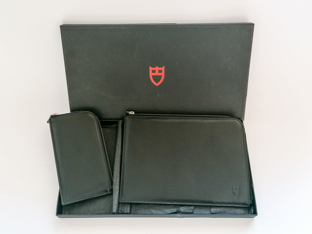 New Tudor leather travel wallet small and big