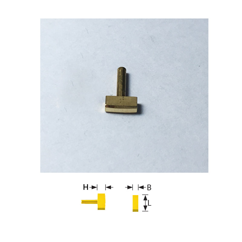 New push button for vintage chronograph watches yellow