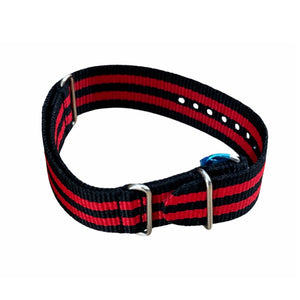 NATO Watch strap red with black 18mm