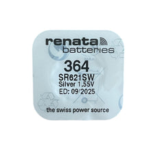 Load image into Gallery viewer, Renata 364 watch coin battery SR621SW 1.55 V
