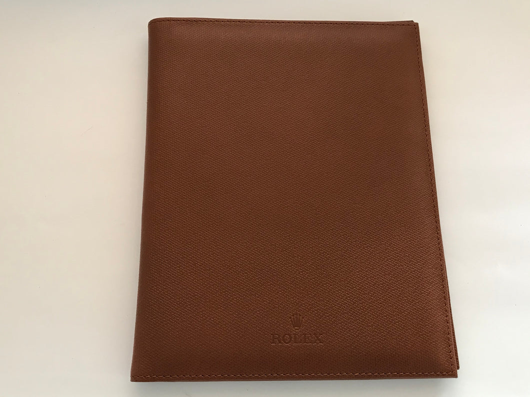 Rolex leather notebook padfolio case