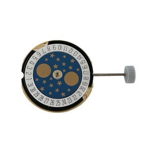 Ronda 788 quartz watch movement with date on 6 o'clock and Moon Phase SC-D(6)-MD(12) 8 3/4