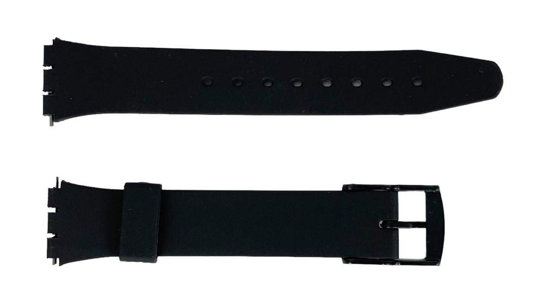 Smooth SWATCH strap with plastic clasp 17 mm