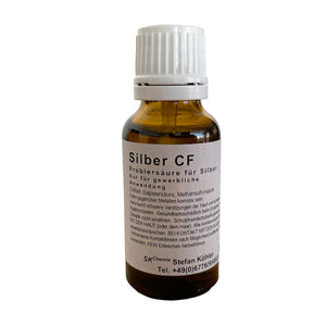 Test acid for silver (chromate free) 20 ml Germany for jewellers