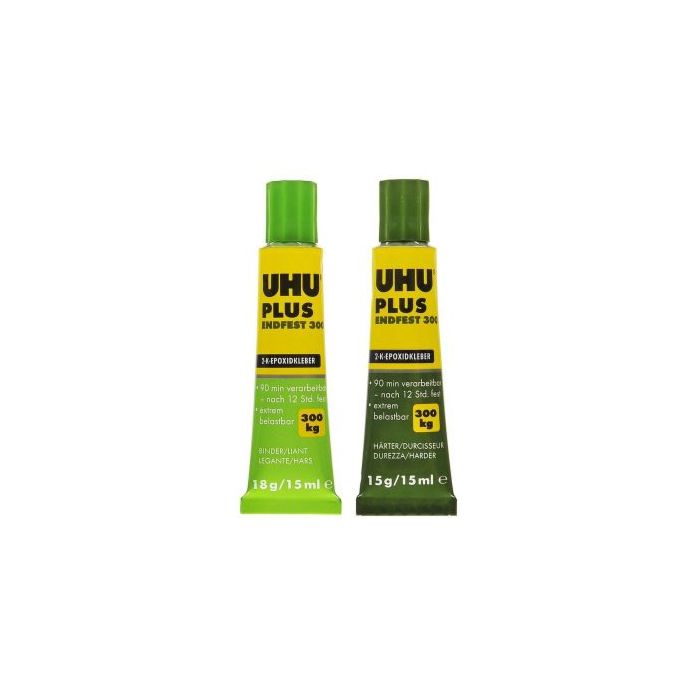UHU plus endfest 300 2-component adhesive for metals, glass, porcelain, stone, wood