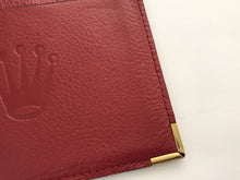 Load image into Gallery viewer, Vintage Rolex leather red card holder
