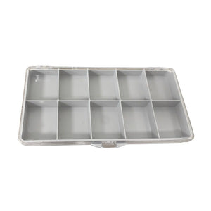 Watch box with 10 compartments for watch parts or beads