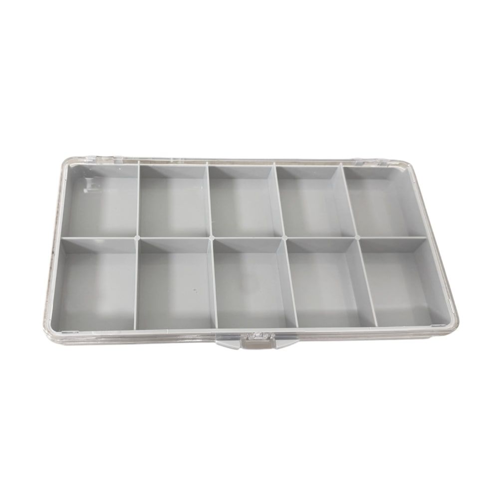 Watch box with 10 compartments for watch parts or beads