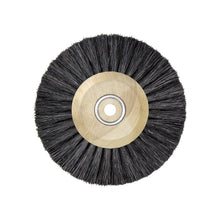 Load image into Gallery viewer, Wheel circle hard brush bristle with wooden core, 3 rows, 70 mm
