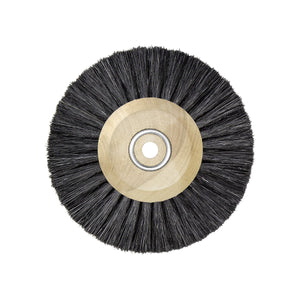 Wheel circle hard brush bristle with wooden core, 3 rows, 70 mm