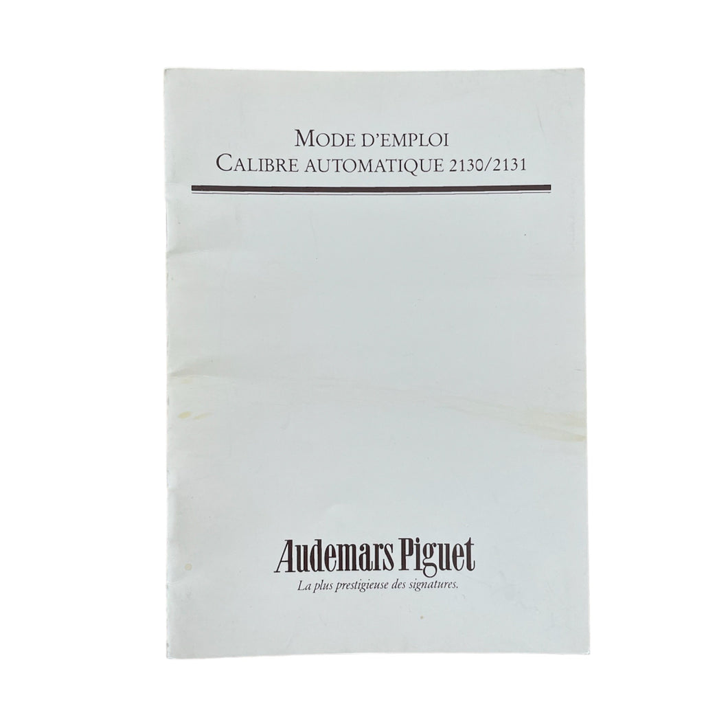 Audemars Piguet automatic 2130, 2131 instructions for use booklet