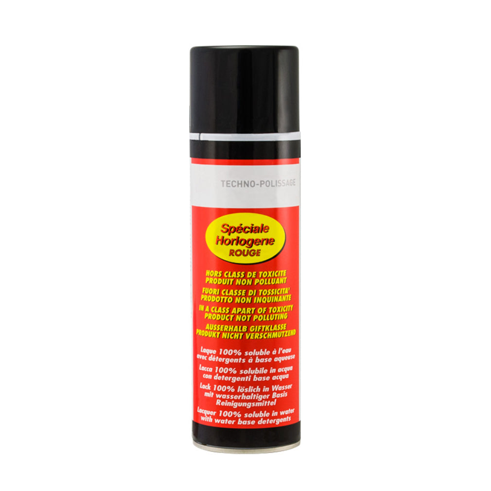 Bates Techno-Polissage Temporary covering lacquer for watchmakers, 100 % water soluble, 500 ml, red, resistant to CNC oils