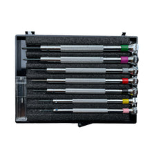 Load image into Gallery viewer, Beco Technic set of 7 screwdrivers 0.60 to 2.00 mm in plastic box with spare blades
