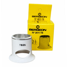 Load image into Gallery viewer, Bergeon 2611-TB-2.5 loupe, white, biconvex, ventilation port, magnification x4
