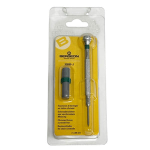 Bergeon 30080-J watchmaker screwdrivers with spare blades 2.00mm