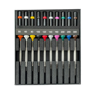 Bergeon 30081-AC10 set of 10 INOX watchmaker screwdrivers in box