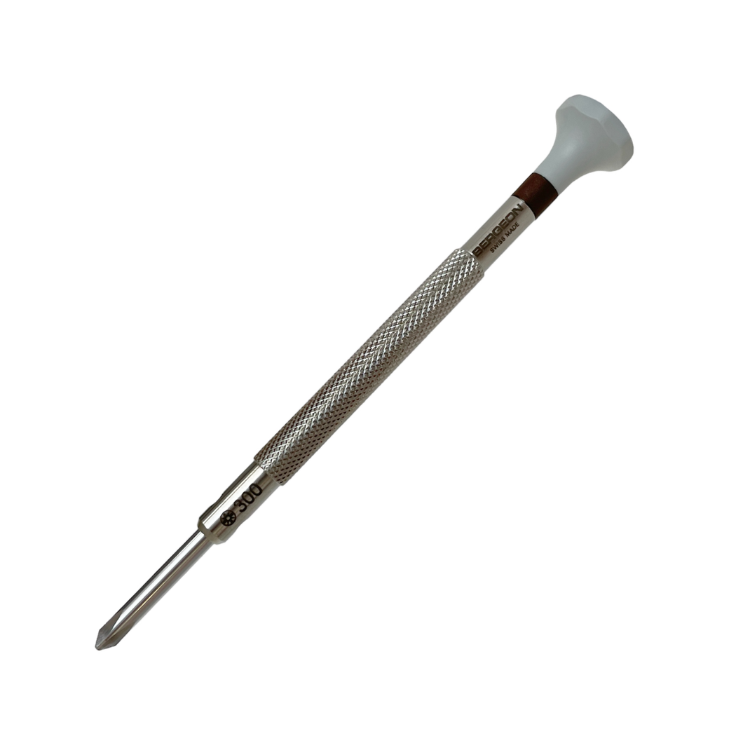 Bergeon 30081-C-300 stainless steel screwdriver with cross blade 3.00 mm for watchmakers