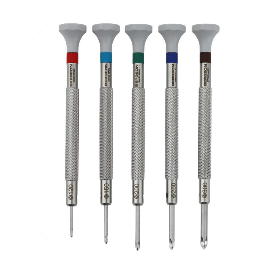 Bergeon 30081-C-P05 Phillips screwdriver set of 5
