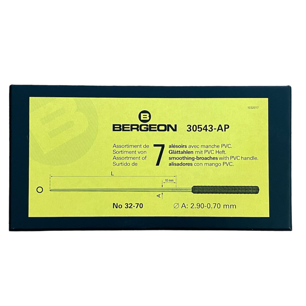Bergeon 30543-AP set of 7 broaches smoothing for watches